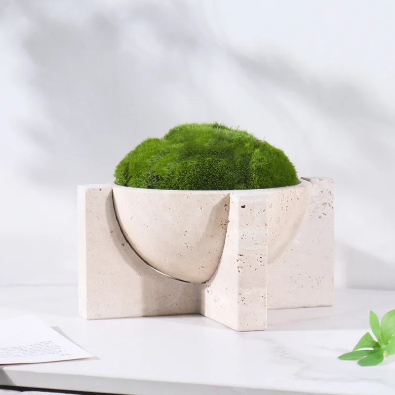 Natural Marble Stone Flower Po - огляд і ціна Aloe Vera Pot