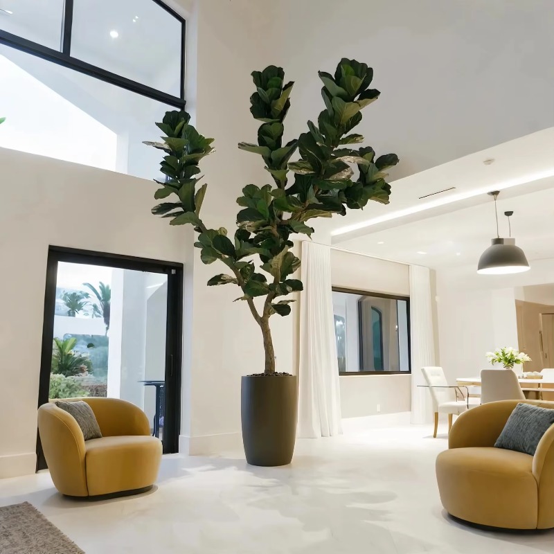 Artificial Plants Indoor Potte - огляд і ціна Ficus Lyrata Tree